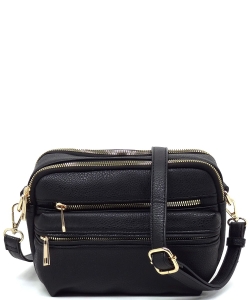 Fashion Multi Pocket Crossbody Bag AD2700 BLACK